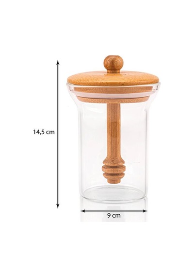 Bee - Bal Kaşıklı Cam Saklama Kabı