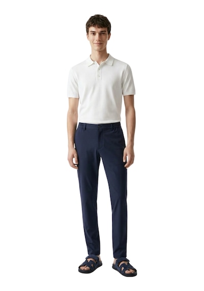 Anthony Jackson Premium Erkek Triko Polo Yaka T-shirt Giovanni Beyaz
