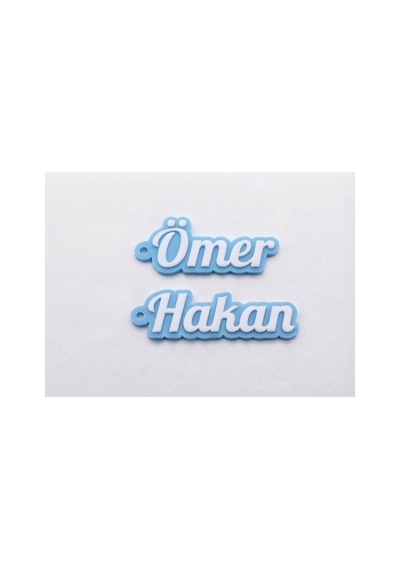 Kişiye Özel İsme Özel İsimli Anahtarlık Pembe Hediyelik Mavi - 919499718 Mavi