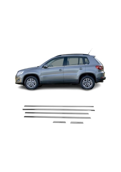 Vw Tiguan Krom Cam Çıtası 6parça 2007-2015 Arası P.çelik