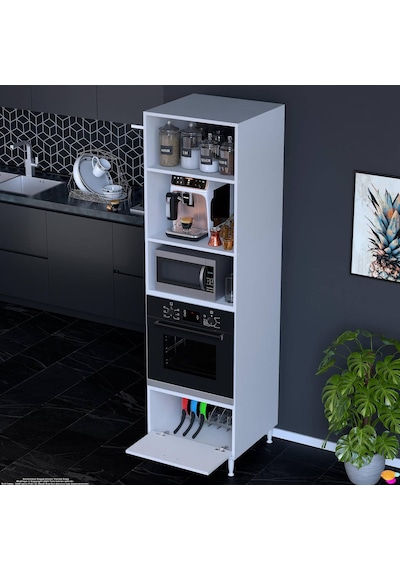 Eliusta Viramo Mikrodalga/ankastre Fırın Dolabı 1 Kapaklı Depolama Alanlı 60x217x56 Cm Modüler Dolap Beyaz Eliusta Viramo Mikrodalga/ankastre Fırın Dolabı 1 Kapaklı Depolama Alanlı 60x217x56 Cm Modüler Dolap Beyaz