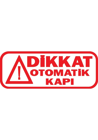 Otomatik Kapı Uyarı Yazısı (16 X 6 Cm) Sticker
