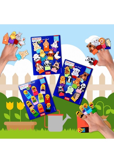 3 Set - 30 Parça Tox Evcil . Vahşi Hayvanlar Ve Emojiler Parmak K