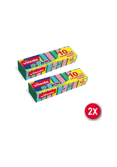 Vileda Rainbow Bulaşık Süngeri 2 x 10'lu