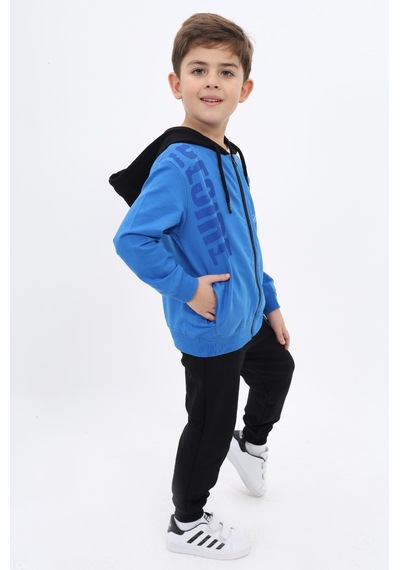 Toontoy Kids Toontoy Erkek Çocuk Baskılı Eşofman Takım Saks