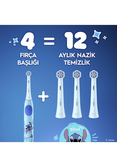 Oral-b İo Çocuk 6+ Stitch Diş Fırçası Yedek Başlığı 4 Adet