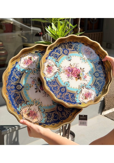 2li Mirva Lüks Tepsi-5122 Çok Renkli