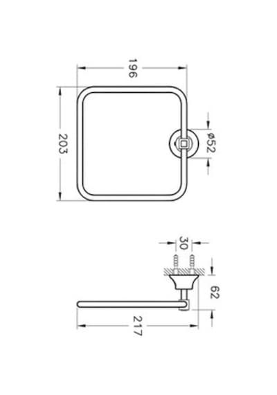 VitrA Juno Classic Halka Havluluk Krom A44420 Krom