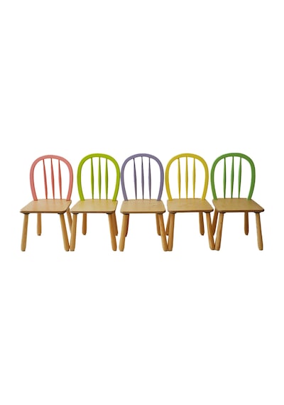 Woodnjoy Ahşap Macaron Sandalye Yeşil Yeşil