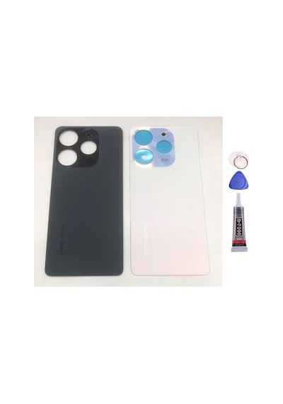 Tecno Spark 10 Pro Beyaz Arka Kapak Batarya Kapağı Pil Kapağı Yapışkan Ve Sökme Aparatıyla Beraber Full Set Beyaz