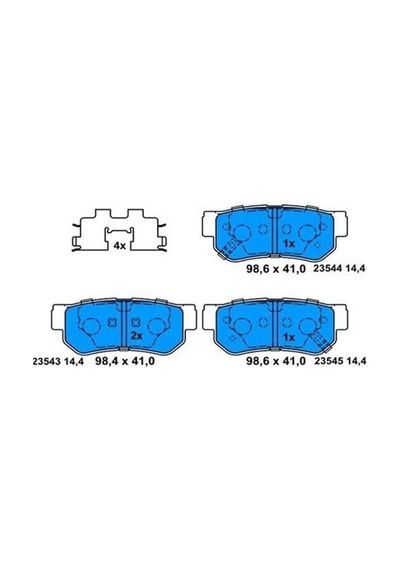 BOSCH 986494417 Fren Balatası Arka Getz 02- Sonata 01- Elantra 00- Santafe 06- Tucson 04- Xg / Magentıs Opırus 03- Sportage 04-