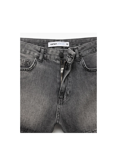 Koton Cepli Kesik Detaylı Pamuklu Denim Şort Antrasit 5sal40342md Antrasit