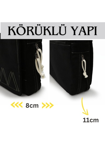 Cappadocia Vintage 4009 Omuz Postacı Siyah 15.6 Laptop Çantası Siyah