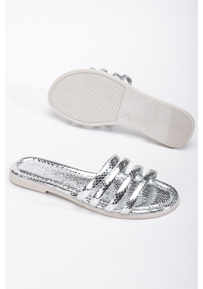 Miss Zülüf Kadın Kömfört Terlik Ev De Plajda Sokakta Her An Her Yer Ugun Gümüş Gri