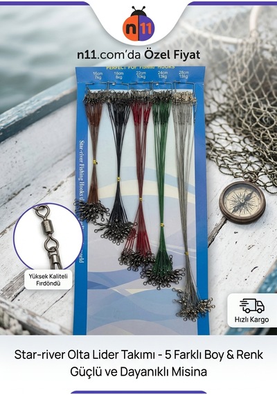 5 Adet Çelik Tel - Fırdöndülü Klipsli - Lrf-surf-spin-paslanmaz - Olta, Yapay Yem, Balık Çelik Teli 16 Cm