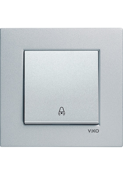 Viko Novella Gümüş Light - Zil Anahtar Çerçeveli