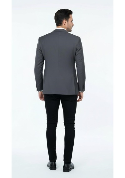 Plus Scorpion Erkek Mono Yaka Tek Düğmeli Çift Yırtmaçlı Blazer Ceket Premium Dokuma Kumaş, 8 Renk Gri Plus Scorpion Erkek Mono Yaka Tek Düğmeli Çift Yırtmaçlı Blazer Ceket Premium Dokuma Kumaş, 8 Renk Gri