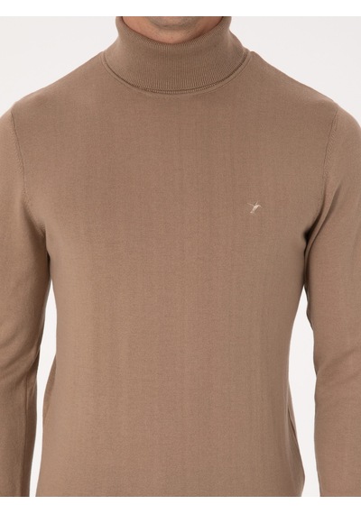 Cacharel Camel Slim Fit Pamuk Karışımlı Balıkçı Yaka Triko Kazak Kahverengi Cacharel Camel Slim Fit Pamuk Karışımlı Balıkçı Yaka Triko Kazak Kahverengi