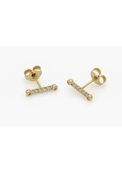 14k Gold Plated Pretzel Stud Küpe Gold