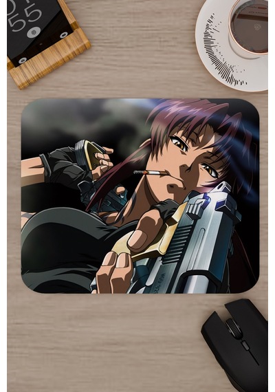 Black Lagoon Kaymaz Dikişli Kauçuk Oyuncu Mousepad V1 - 22x18 Gaming Mouse Pad Fare Altlığı