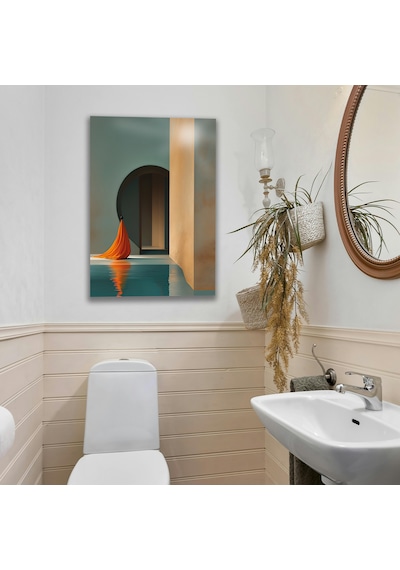 Tink Modern Dekoratif Tablo, Cam Görünümlü, Yapışkanlı, Kolay Montaj, Uv Baskılı Tt1010