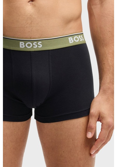 Boss Erkek Boxer 50531701 990 Siyah-yeşil Siyah-yeşil