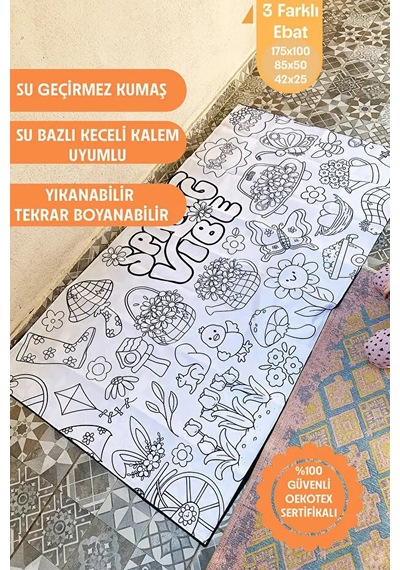 Bahar Yıkanabilir Boyama Örtüsü 100 180