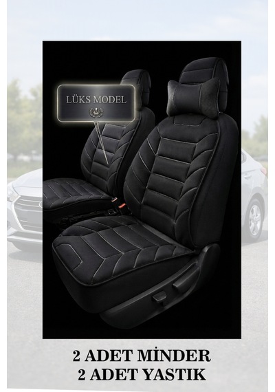 Chery Tiggo 8 Pro Max 2025 Uyumlu Siyah Renk Lüks Premium 2 Adet Minder Ve Yastık