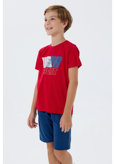 U.s. Polo Assn. Erkek Çocuk Kırmızı Bermuda Takım 5274-49817 Kırmızı