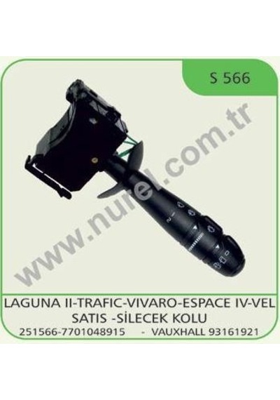 Nurel Sılecek Kumanda Kolu Laguna Iı Trafıc Iı Vıvaro Espace Iv Vel Satıs AOD-NUREL S 566