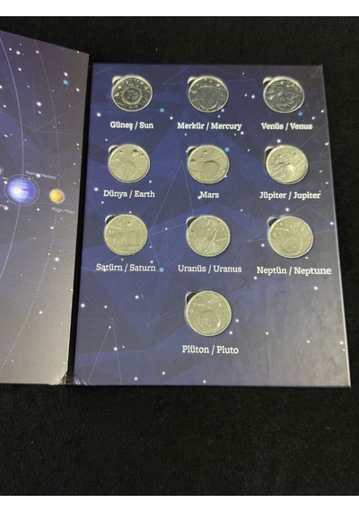 2022 Yılı Özel Basım Darphane Özel Albümünde Güneş Sistemi Hatıra Para Seti