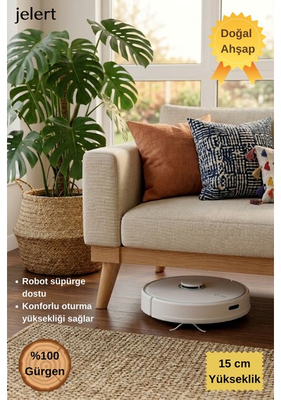Masif Gürgen Ahşap 15 Cm Naturel-tekli, Mobilya Yükseltme Ayağı, Robot Süpürge Uyumlu, 1. Sınıf Gürgen Ağacı, Kanepe Berjer Koltuk Tv Ünitesi Yükseltici Ayak Naturel Ahşap