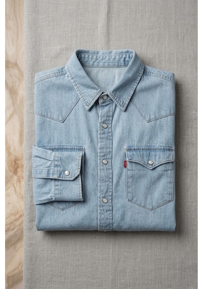Levi's Western Erkek Kot Gömlek --mavi--