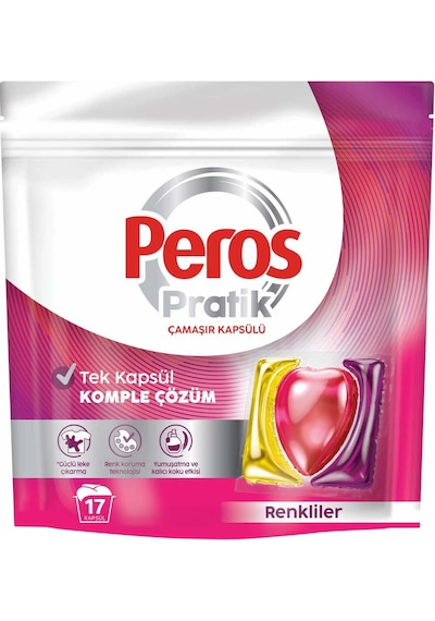 Pratik Matik Çamaşır Deterjanı Kapsülü - Tableti 17 Adet Renkliler- Diğer