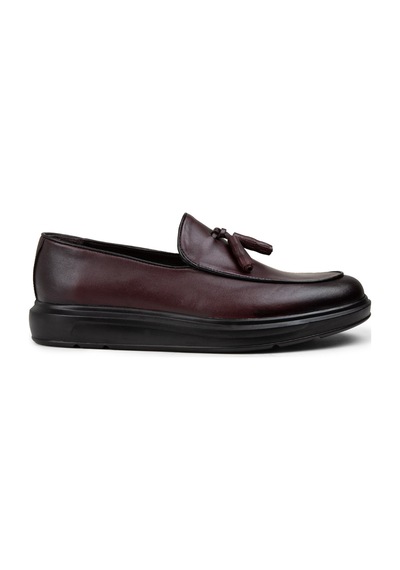 Deery Hakiki Deri Bordo Comfort Erkek Loafer - 01840mbrdp02 Bordo