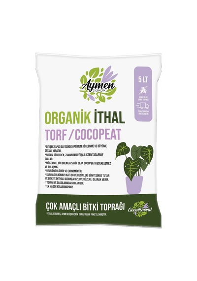 Aymen Çiçekçilik 5 Litre Ithal Torf Cocopeat Ponza Taşı Özel Karışım Saksı Harcı Bitki Toprağı - Kokopit 0,250