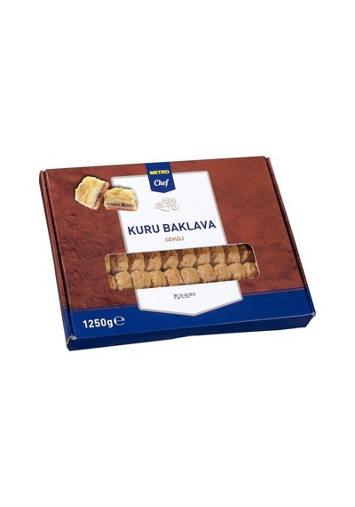 Metro Chef Kuru Baklava 1,25 Kg Ceviz - Pratik Ve Lezzetli Tarı
