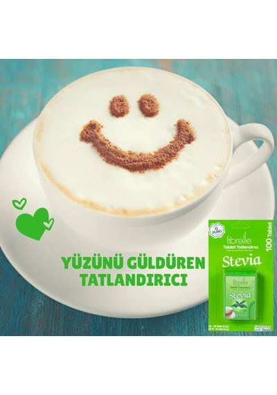 Fibrelle Stevialı Tablet Tatlandırıcı 100'lük Kutu 2 Adet