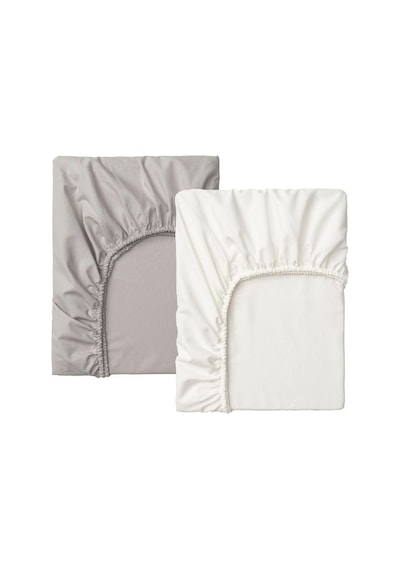 Ikea Elenast Tek Kişilik Çarşaf 60 X 120 Cm Beyaz - Gri