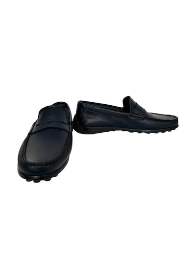 Kemal Tanca 887 2556 Erkrk Hakiki Deri Loafer Ayakkabı Lacivert
