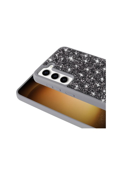 Zore Galaxy S23 Uyumlu Parlak Taşlı Tasarım Pırlanta Ogaa Kılıf-siyah