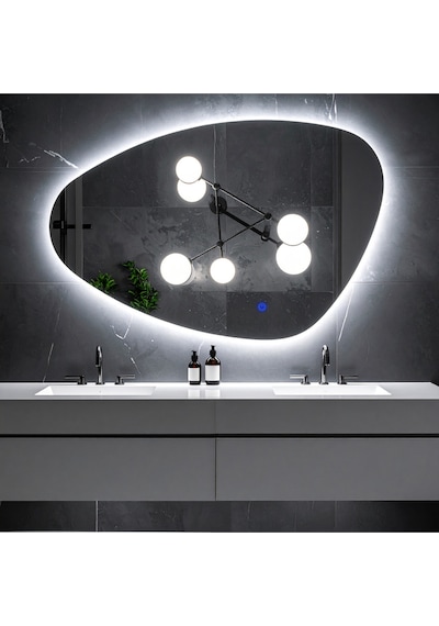Luce Beyaz Led'li Lavabo & Banyo Aynası Dokunmatik Sensörlü 100 X 65 Cm