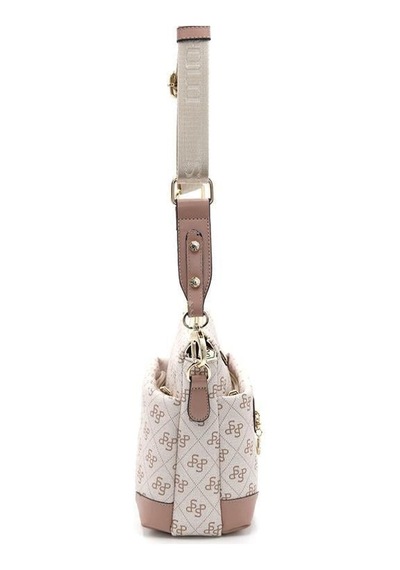 Silver Polo Sp1110 Kadın Çapraz Çanta Monogram Pembe-somon