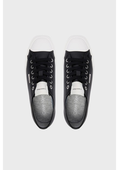 Calvin Klein Deri Logolu Sneaker Ayakkabı Hw0hw03077beh Bayan Ayakkabı Hw0hw03077 Beh Siyah