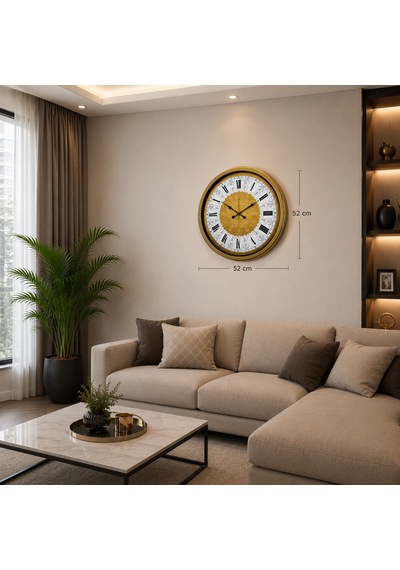 Gold İhtişam 52 X 52 Cm Duvar Saati