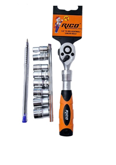 Rico 1/4 Lokma Takımı Uzatmalı Lokma Cırcır Kolu