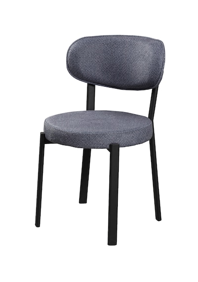 Sakura Masa Takımı - Gri Mermer Masa - 4 Sandalye Antrasit - Metal Siyah Ayak - Masa Takımı - Yemek Odası Takımı