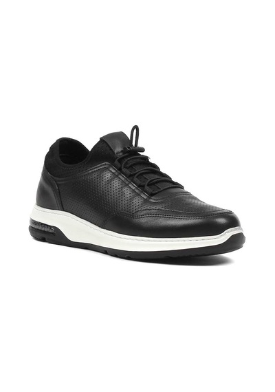 Erkek Siyah Deri Sneaker