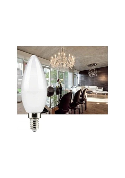 10 Adet Çok Kaliteli E14 Duy 7 Watt, 3000 Kelvin Led Ampul Gün Işığı Renkli E14 Duy Led Avize Ampulü