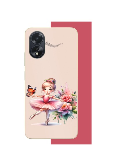Oppo A38 Uyumlu Minik Balerin2 Baskılı Silikon Kılıf Renkli